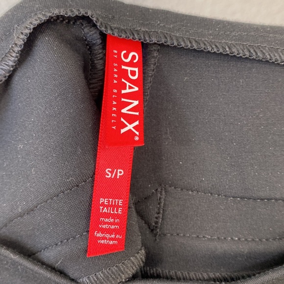 SPANX The Perfect Pant Ankle Sequin Tuxedo Skinny Black Size Small Petite - Picture 6 of 11